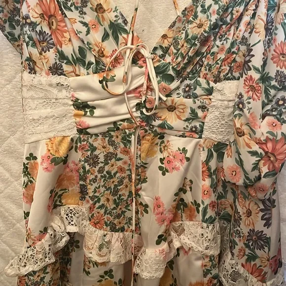 For Love & Lemons Rosalyn Mini Floral Dress - Picture 9 of 10